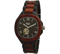 GREEN TIME BY ZZERO: OROLOGIO uomo AUTOMATICO in legno SANDALO, ZW073B. Misura cassa 43 mm.