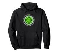 Green Time Is Money Time Green Graphic Felpa con Cappuccio