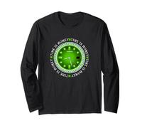 Green Time Is Money Time Green Graphic Maglia a Manica