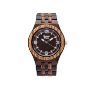 Green time - orologio uomo in legno sandalo e zebrano green time zw113c - 303355479561