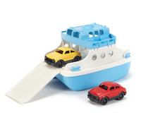 Green Toys Ferry Boat with Mini Cars Bathtub Toy, Blue/White Single