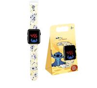GREEN TRADE Orologio Digitale LED per Bambini Display Luminoso Cinturino Regolabile in Silicone Morbido Idea Regalo (Modello STITCH Yellow)