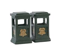 LEMAX CESTINI PORTARIFIUTI - GREEN TRASH CAN, SET OF 2 84386