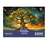 Green Trees Under The Starry Sky Puzzle Giochi 1000 Pezzi Regalo Per Amore E Amico Arte Interesting Puzzle Adulti Foto 70x50cm/1000pcs