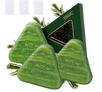 Green Triangle Soap Shampoo Bar with Usman Grass - Natural Cypress Leaf Solid Shampoo Bar for Natural Herbal Hair Care, Calming & Strengthens Hair for Women and Men (3PCS)