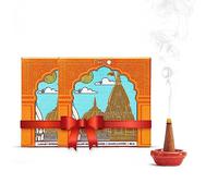 Green Velly Kashi Vishwanath Incense Cones I Sandalwood Chandan Fragrance - Pack of 2 I 80 Cones I 100% Natural I Flowers Offered at Shri Kashi Vishwanath Temple I Sulphur & Charcoal Free
