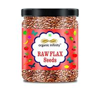 Green Velly Organic Infinity Flax Seeds | Fibre Rich Alsi Seeds, Raw Flax Seeds for Weight Loss - 500 GM By Organic Infinity