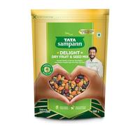 Green Velly Sampann Delight Dry Fruit & Seed Mix | Power Packed & Crunchy Snack | 200g | Roasted Almonds, Cranberries, Black Raisins, Green Raisins, Pumpkin Seeds, Flax Seeds & Chia Seeds