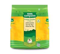 Green Velly Sampann Pulses Combo Pack, Unpolished Toor Dal (Arhar Dal) & Unpolished Chana Dal, 2kg