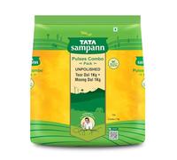 Green Velly Sampann Pulses Combo Pack, Unpolished Toor Dal (Arhar Dal) & Unpolished Moong Dal, 2kg