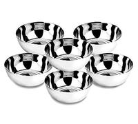 Green Velly Steel Bowl 6 Pcs Set - Big 250 ml Stainless Steel Veg Bowl Vati Katori Serving Dish