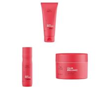 Green Velly Wela Professionals INVIGO COLOR BRILLIANCE Conditioner for coarse hair 200ml, Mask for fine/normal hair 150ml and Shampoo for fine/normal hair 250ml Combo
