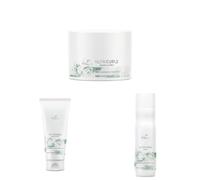 Green Velly Wela Professionals NUTRICURLS Deep Treatment Mask For Waves & Curls 150ml, Detangling Conditioner for Waves & Curls 200ml and Sulphate Free Shampoo for Waves 250ml Combo