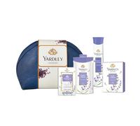 Green Velly Yardly London English Lavender Range Gift Bag With Compact Perfume, Perfumed Talc, Refreshing Body Spray, & Luxury Soap For Women| Long-Lasting Fragrance| Stylish Travel Pack Included