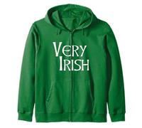 Green Very Irish St Paddy's Day Ireland Celtic Font Felpa con Cappuccio