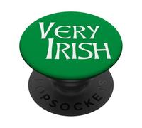 Green Very Irish St Paddy's Day Ireland Celtic Font PopSockets PopGrip Adesivo