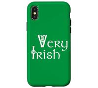 Green Very Irish St. Patrick's Day Ireland Celtic Font Custodia per iPhone X/XS