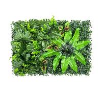 Green Wall Panel - Cut-to-Fit Realistic Artificial Grass Wall Backdrop Panel for Backyard Mall Indoor Garden Cafe Restaurant Wedding Party Decor, 15.75x23.62 in