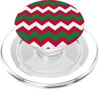 Green White Red Hungary Tricolor Zigzag Line Geomtery Patten PopSockets PopGrip per MagSafe