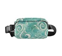 Green Wind, elegante marsupio a tracolla per donne e uomini, mini borsa a tracolla per passaporto, con cinghia regolabile, per viaggi, corsa, escursionismo, Vento Verde, Taglia unica
