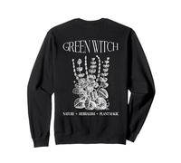 Green Witch Cottagecore Tarocchi Estetica Foresta Posteriore Grafica Felpa