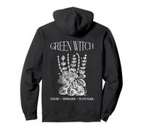 Green Witch Cottagecore Tarocchi Estetica Foresta Posteriore Grafica Felpa con Cappuccio
