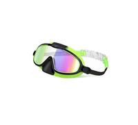 (Green With Box) Kiggles HD Children's Large Frame Waterproof and Anti-Fog Swimming Goggles