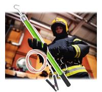 Green Yellow Epoxy Resin Electrical Pole with Hook & Copper Wire | High-Voltage Insulation Discharge Rods, Direct Discharge Type(Green,220 kV - 3m/118in/9.8ft)