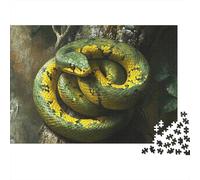 Green Yellow Snake 1000 Pezzi Carta Ecologica Puzzle Classico Amanti Del Famiglia Decompressione Gioco Regali Pacchetto Valore 38x26cm/1000pcs