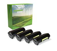 Green2Print Toner 4 cartucce nero 4x 2500 pagine sostituisce Lexmark 60F200E, 602E, 60F2000, 602 Toner per Lexmark MX310DN, MX410DE, MX510DE, MX511DE, MX511DTE, MX511DHE, MX611DE, MX611DHE
