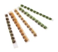 GREENADSCAPE 5 Pezzi Miniature Static Grass Tufts Realistic Lowland Shrubs Model Kit For Dollhouse Gaming Terrain Natural Look Maintenance Micro Landscape
