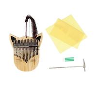 GREENADSCAPE Set Kalimba Legno 17 Tasti Pianoforte Pollice Forma Maiale Bambini Principianti Suonare Casuale Momento Suono Piacevole Nota Intagliata Imparare Usare