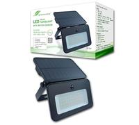 greenandco Faretto solare a LED per esterni con sensore di movimento | 1000 lm | dimmerabile a 3 livelli | colore della luce regolabile 6500/4000/3000 K | IP65 | Lampada da parete