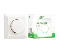 greenandco gc-350 dimmer da incasso LED e alogeno | 1-350 watt | adatto per circuiti con deviatore | con funzione boost | bianco