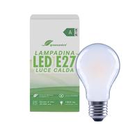 greenandco Lampadina a filamento LED | smerigliata | E27 A60 | 5 W 1055 lm | sos