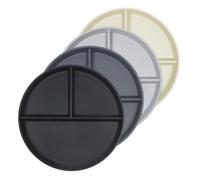 greenandlife Piatti piani in plastica infrangibili, piatti per il controllo delle porzioni da 25,4 cm, set di piatti divisi riutilizzabili, adatti al microonde e alla lavastoviglie, piatti da picnic