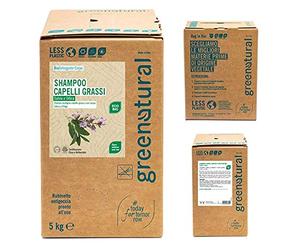 GREENATURAL BAG 5 Kg Shampoo ANTIFORFORA SALVIA & ORTICA - ecobio