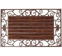 Esschert Design LH59 Zerbino in ghisa con Spazzola di Cocco, Marrone