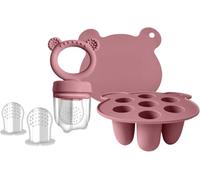 GreenBliss Vassoio in silicone per alimenti per alimenti per la dentizione del bambino e il latte materno e per l'auto-alimentazione (rosa cipria)