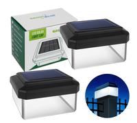GreenBlue GB125 Lampada solare da palo LED 6x, 5 lm, 2 pezzi, 4000K, nero