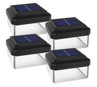 GreenBlue GB127 Lampada solare LED per palo 80x80 mm, 8 LED, 7 lm, 4 pezzi