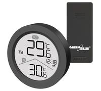 GreenBlue GB162 B Stazione meteo wireless con sensore IP44 nero LCD