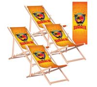 GreenBlue GB183 Sdraio in faggio 'Enjoy The Summer' - Set 4 pezzi
