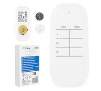GreenBlue GB310 Telecomando per Prese Senza Fili Controller RF Programmabile 433MHz 3 Canali Portata 30 m Compatibile con Batteria GB313 CR2032 Include