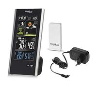 GreenBlue, GB520, Stazione meteorologica wireless con previsioni meteo, sensore esterno, sveglia, igrometro, orologio DCF, funzione di ricarica USB, display trend, display comfort