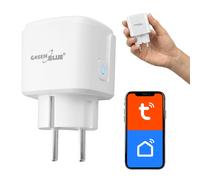 GreenBlue GB735 W Presa Wi-Fi intelligente con misuratore consumo, timer, Alexa/