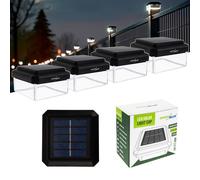 GreenBlue Lampada solare per palo GB127 WW 4 pezzi 3200K 7lm Nero