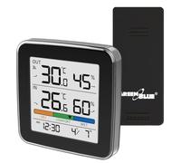 GreenBlue Stazione meteorologica wireless con sensore interno ed esterno Nero