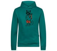 GreenBomb - Animal Raccoon Hike Star Hoodie Cotton - Felpa con cappuccio L turchese