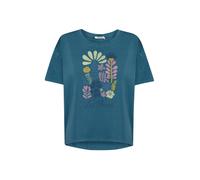 GreenBomb - Women's Les Fleurs Feel T-Shirt - T-shirt M blu